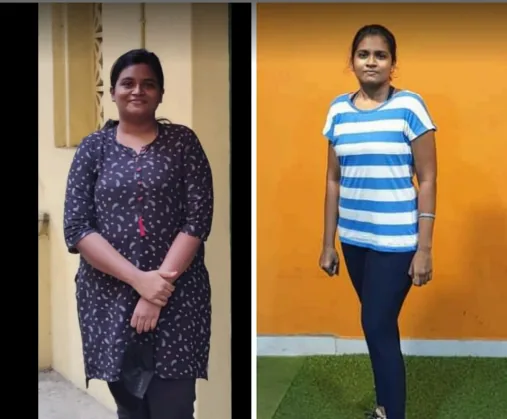Revive Fitness Club member transformation, fitness result, Kakinada